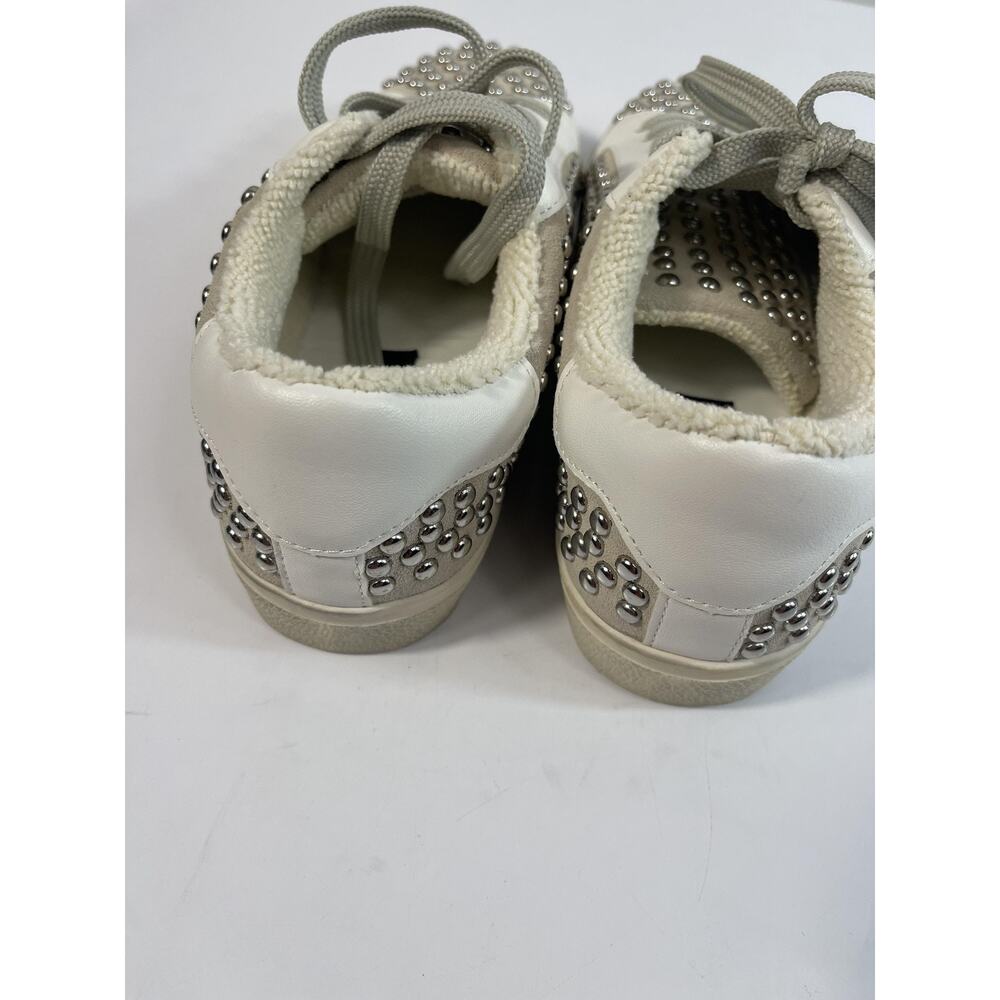 Aqua Shoes Womens Size 6.5 White AQ-TESS Studded Lined Sneakers New Box - Picture 8 of 12